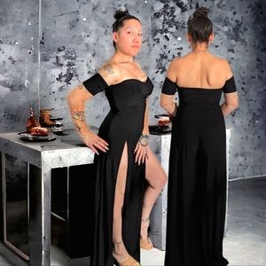 Sexy one piece pants suit off shoulder